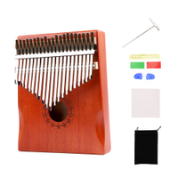 Kalimba 21-Key แบบพกพาไม้ Kalimba เปียโน Mbira นิ้วเปียโนกับกระเป๋าพกพาปรับแต่งค้อนป้องกันสติกเกอร์เพลงหนังสือ