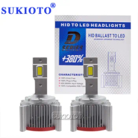 SUKIOTO 2PCS Car Light D3S D8S Canbus LED Headlight D1S D4S D2S Auto LED Lamp Bulb Replacement Original HID Ballast 6000K 8600LM