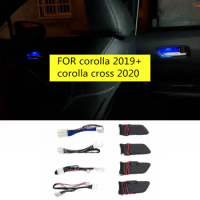for Toyota Corolla 2019 2020 2021 ​corolla cross Door Bowl Armrest Atmosphere Light Interior LED Door Bowl Handle Frame Light