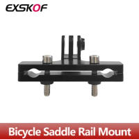Bicycle Saddle Rail Mount Aluminum Bike Seat Mount for GoPro Hero 12 11 10 9 8 7 5 AKASO DJI OSMO Action Cameras Accessories