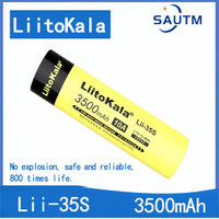 LiitoKala 18650 Battery Lii-35S 3.7V Li-ion 3500mAh 10A discharge Power battery
