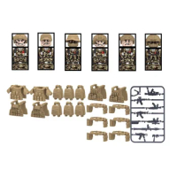 Commando Special Forces Soldiers Military Weapons Accessories Building Blocks Action Figures Guns Bricks Parts Toys for Children