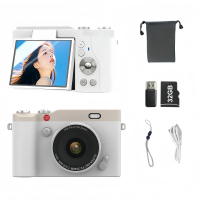 Retro Flip CCD Digital Camera 4K 64MP HD High-Definition Dual Screen 16x Zoom Portable Student Digi 