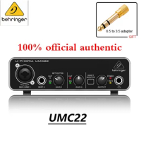 BEHRINGER UMC22 / UM2 Audio Interface Microphone Headphone Amplifier Recording Sound Card