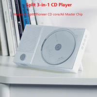 Split HIF CD Player Bluetooth 5.3 Rechargeable with Speaker Multifunctional CD Player Bluetooth Speaker 30 Seconds Anti-shock