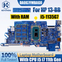 DA0G7FMBAG0 For HP 13-BB Notebook Mainboard i5-1135G7 i7-1165G7 i5-1135G7 i7-1165G7 With RAM Laptop Motherboard Full Tested