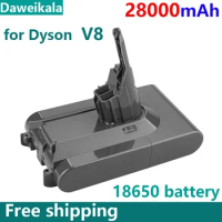 For Dyson V8 12800mAh 21.6V Battery Battery for Dyson V8 Absolute /Fluffy/Animal Li-ion Vacuum Cleaner Rechargeable Battery18650