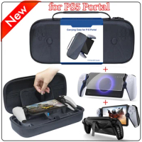Travel Case Storage Bag For PS Portal Kickstand Case Cover Transparent Screen Protector For Sony PlayStation5 Portal Accessories