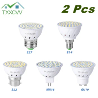 GU10 LED E27 Lamp E14 Spotlight Bulb 48 60 80leds lampara 220V GU 10 bombillas led MR16 gu5.3 Spot light Home Furnishinglighting