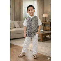 Halomam - Aqso Koko Anak ( Baju koko anak / Setelan Anak 6 bulan - 8 tahun ) Beige,M