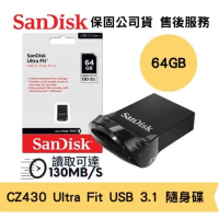 SanDisk 64GB Ultra Fit USB 3.1 隨身碟 (SD-CZ430-64G)