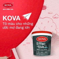 Sơn ngoại thất Kova Effective Màu lâu phai - 3.5L , 16L