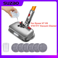 Electric Cleaning Mop Wet Dry Mopping Head For Dyson V10 V8 V7 V11 Vacuum Cleaner Suction And Mop Brush Head With LED Light