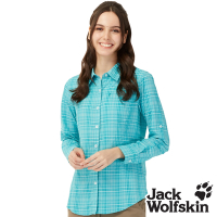 【Jack wolfskin 飛狼】女 防蚊抗UV排汗長袖襯衫『湖綠』