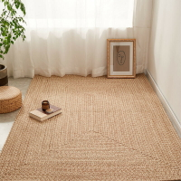 dk手工編織地毯現代簡約書房臥室沙髮茶幾客廳純色北歐風床邊日式
