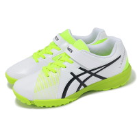 Asics 足球鞋 Lazerbeam FJ-MG 大童 女鞋 白 螢光綠 魔鬼氈 支撐 運動鞋 亞瑟士 1154A200100