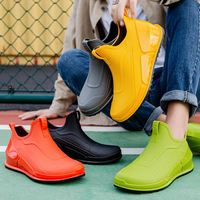 雨鞋 雨靴 2021新款時尚雨鞋男潮短筒雨靴防滑廚房外賣水鞋厚底套鞋釣魚膠鞋