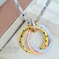 Liontin Ring Circle 3 Warna 750 kadar 17k 8,6gr