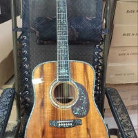koa acoustic guitar koa acoustic electric guitar super deluxe abalone acoustic guitar all koa wood guitar