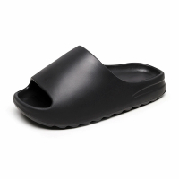【寢室安居】EVA船型厚底拖鞋-44-45 黑色(輕量感/防滑止滑/室內拖鞋/浴室拖鞋)