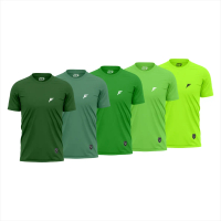 FACILIS Kaos Dry-Fit Brasil Jersey Olahraga Running Unisex - Green Series