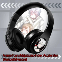 Anime Headphones Toaru Majutsu No Index Accelerator Wireless Bluetooth Headset Head Mounted Plug In Card Mobile Phone PC Tablet
