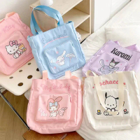 【SANRIO 三麗鷗】三麗鷗家族大容量肩背包補習袋斜背包(酷洛米/凱蒂貓/美樂蒂/大耳狗/帕恰狗)