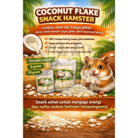 Coconut Flake Hamster | Camilan Hamster | Camilan Alami | Kelapa Serut Kering