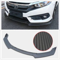 Car Front Bumper Spoiler Lip Lower Splitter Guard Blade Auto Kit For Honda Civic X FC FK 10th Gen 4 Door Sedan 2016-2020