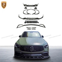2020 Model Body Kit For Mercedes Bens GLC 63 Coupe Upgrade TC Style Carbon Fiber Front Lip Rear Diffuser Exhaust Pipes Bodykit