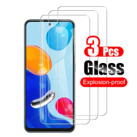 3Pcs Tempered Glass For Xiaomi Redmi Note 11 6.43" Global Pro+ Note 11S 11T 5G 11E Pro Screen Protector Glass Phone Film 10H