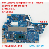 19792-1 For Lenovo Ideapad Flex 5-14IIL05 Laptop Motherboard With CPU:i3 i5 i7 FRU:5B20S44318 100% Test OK