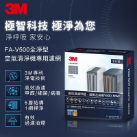 3M 淨呼吸 FA-V500空氣清淨機專用濾網 2入組