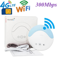 LTE WiFi Router with SIM Card Slot Support 32 Users WiFi Router Hotspot 300Mbps LTE 4G Modem Dongle Wireless Router for Home