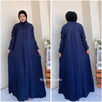 Nagita Dress Gamis Bahan Rayon Twill Premium - Gamis Polos Terbaru untuk Wanita Busui & Bumil - Busa