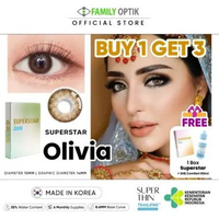 [KOREAN] Superstar Olivia 1 Pasang Softlens Warna Premium Bulanan -0.50 Olivia