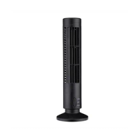 New USB Tower Fan Bladeless Fan Tower Electric Fan Mini Vertical Air Conditioner, Bladeless Standing Fan Black