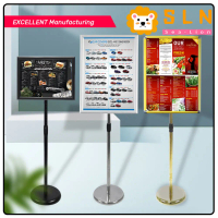 [COD] Height adjustable metal display base logo floor stand/snap frame poster display stand/360  rot