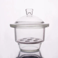 Desiccator,Clear with porcelain plate,Inner Diameter 100mm/150mm/180mm/210mm/240mm/300mm/350mm/400mm,No. 1351