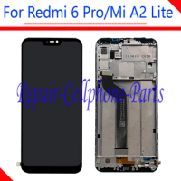 Black New For Xiaomi Redmi 6 Pro Redmi 6Pro Full LCD DIsplay +Touch Screen Digitizer Assembly With Frame For Xiaomi Mi A2 Lite