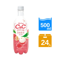 【黑松】黑松汽水C&C氣泡飲PET500mlx24入/箱(荔枝果茶口味)