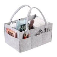 Felt Diaper Caddy Organizer Diaper Storage Bag Portable Mother Handbag Baby Multifunctional Home Storage Bag