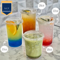เเก้วพลาสติกทรงคลาสสิค ปาก95 16oz 20oz 22oz 26oz (แก้ว50ใบพร้อมฝา50ชิ้น) คําแนะนําการขายที่ร้อนแรงใน