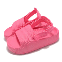 【adidas 愛迪達】涼鞋 Adilette 22 XLG W 女鞋 桃紅 地形圖 厚底 魔鬼氈 涼拖鞋 愛迪達(ID5723)