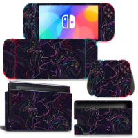 Crackle Style Vinyl Decal Skin Sticker For Nintendo Switch OLED Console Protector Game Accessoriy NintendoSwitch OLED