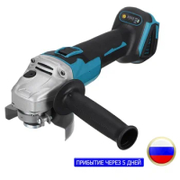 4 Speed 125mm 800W 18V Brushless Cordless Angle Grinder Woodworking Power Tool Electric Grinding Machine
