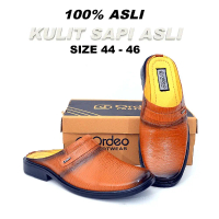 ORDEO SLOP BUSTONG KULIT PRIA BIG SIZE KWALITAS ORIGINAL PREMIUM Bahan Kulit Sapi Asli Outsole TPR R
