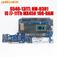 NM-D301 For Lenovo ThinkPad S540-13ITL Laptop Motherboard. CPU:i5-1135G7, i7-1165G7.16GB-RAM.GPU:MX450 V2G.100% testado OK