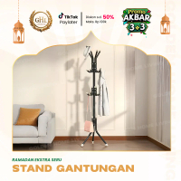 GHL - Coat Rack Stand Rak Gantungan Hijab, Mukena, Jaket, Tas dan Topi Bahan Besi