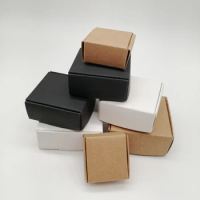 10pcs White/Black/kraft Paper Gift Box Kraft Paper Box for Gifts Birthday Party Wedding Candy Box Storage Packing Box Wholesale